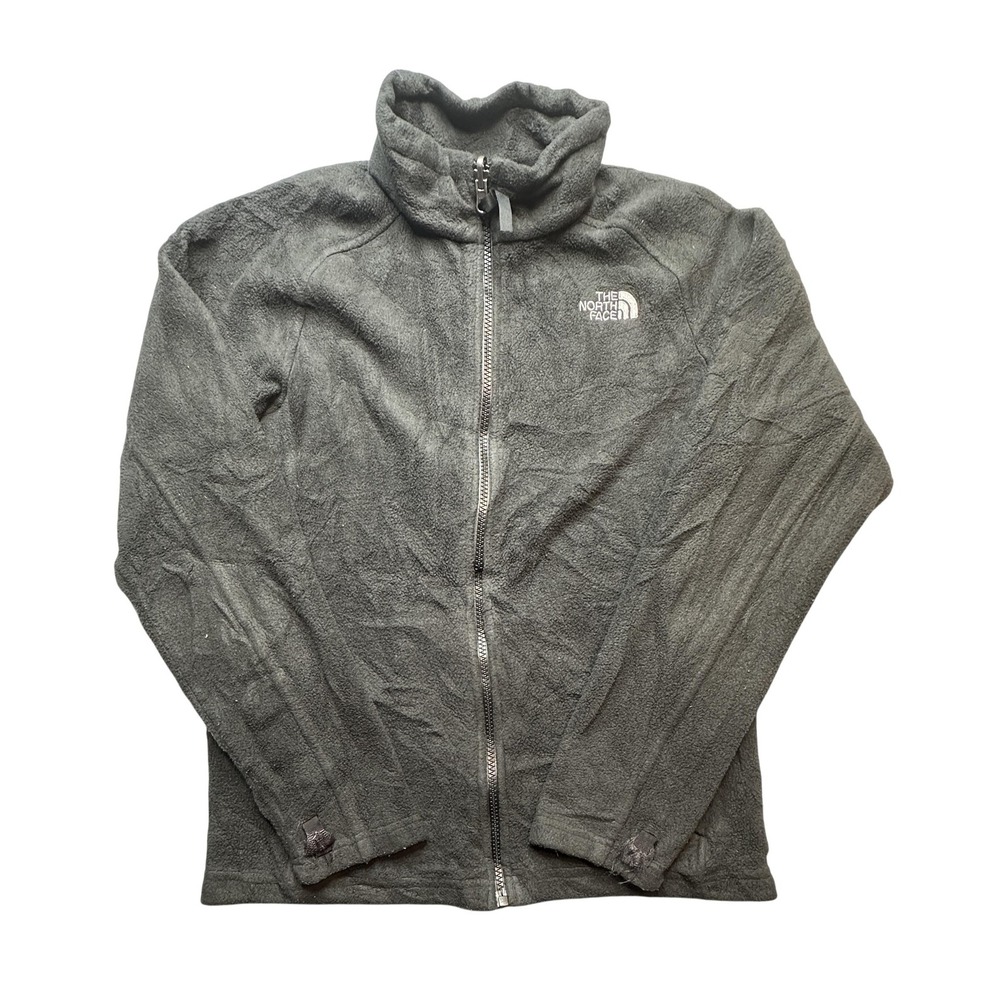 The North Face Jacket Boys Large 14/16 Gray Fleece Full Zip Pockets Outdoor‎